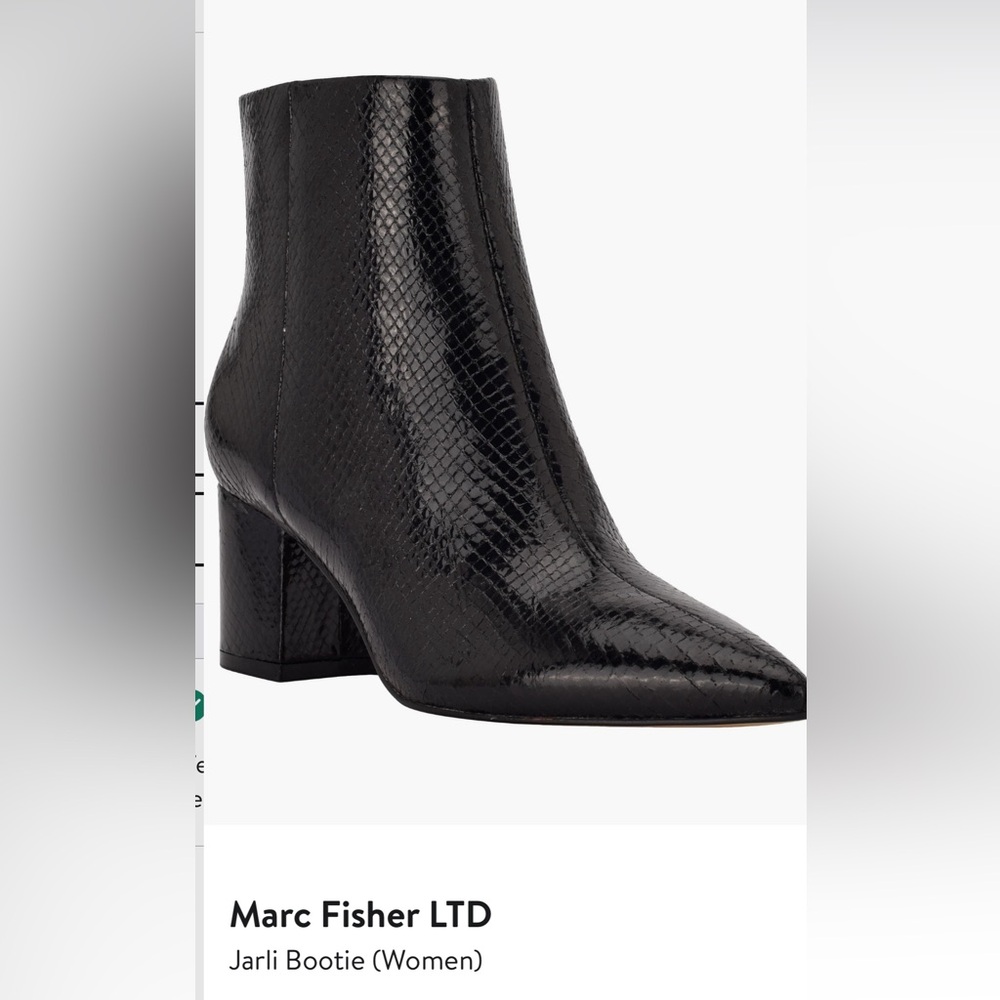 Marc Fisher Faux black snake heel boot size 8